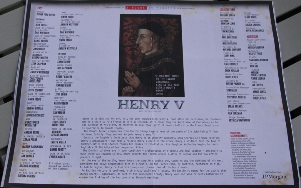 Henry V Programme