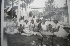 Relaxing on the lawn (1957?) Sally Cathie\'s pic